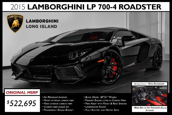 Used 2015 Lamborghini Aventador LP 700-4 Roadster For Sale